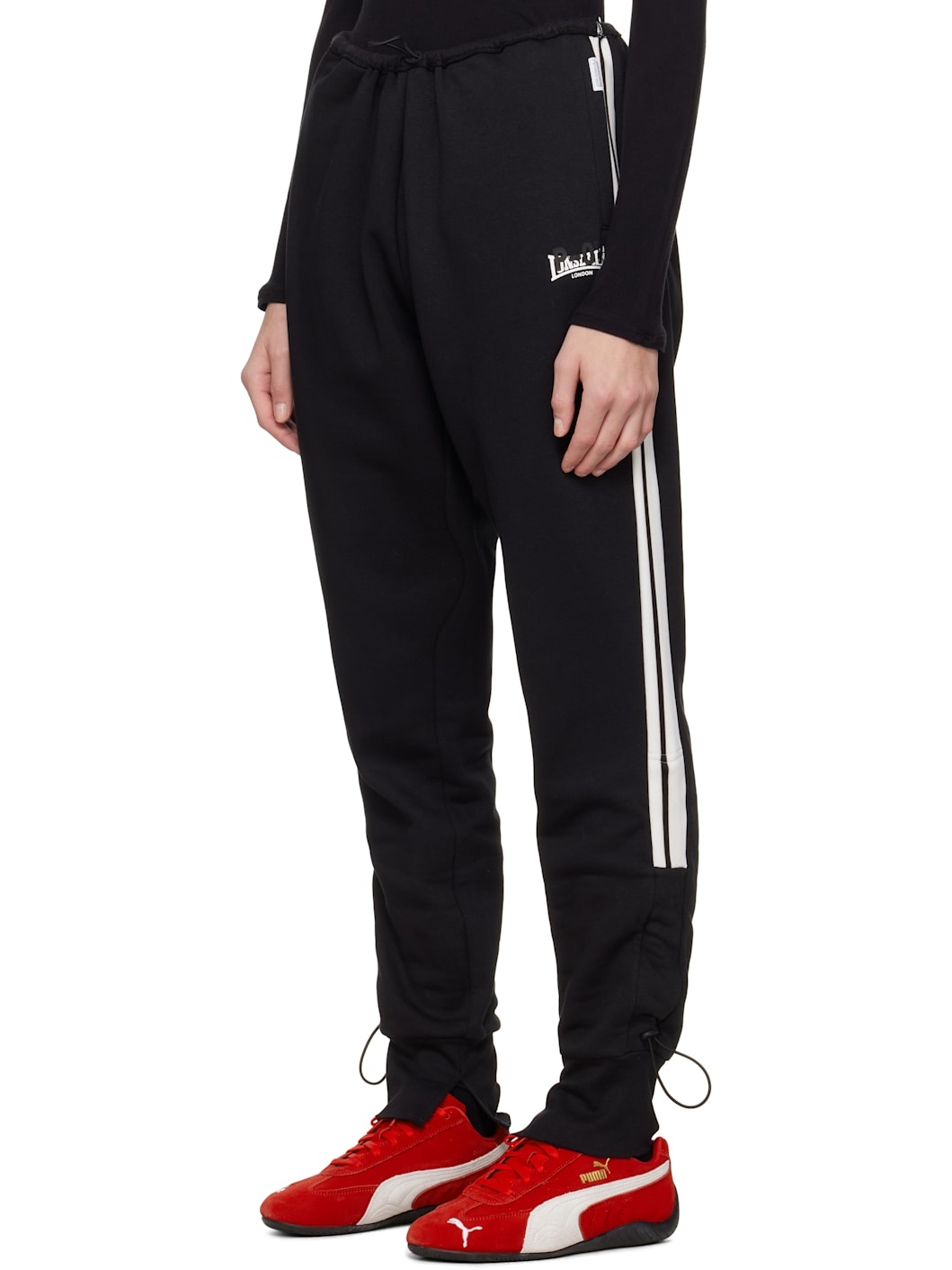 Black Toggle Tracksuit Longe Pants - 4