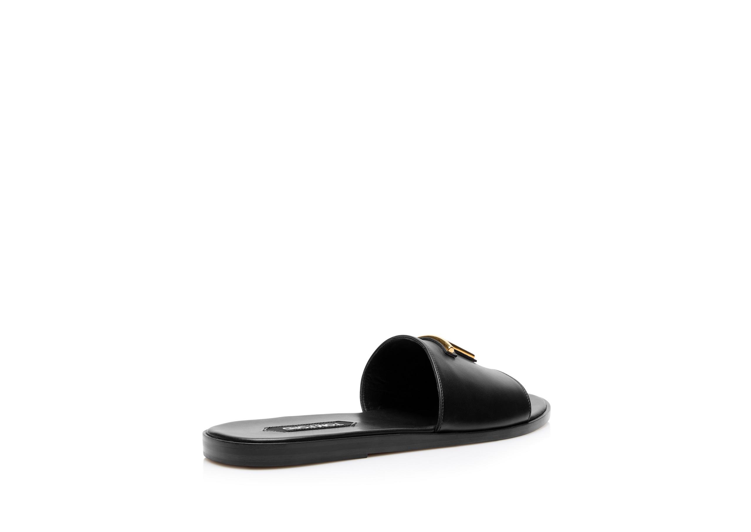 SMOOTH LEATHER BRIGHTON SLIDE - 3