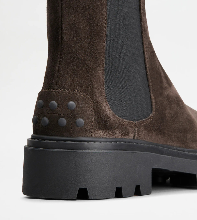 TOD'S CHELSEA BOOTS IN SUEDE - BROWN 5
