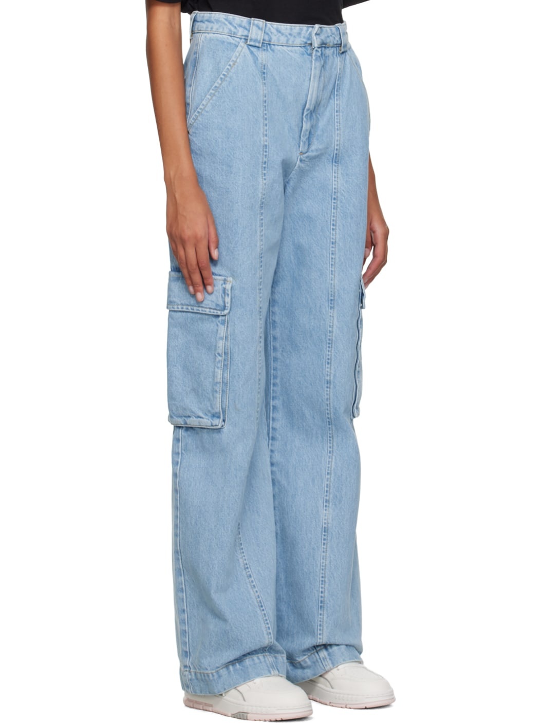 Blue Patch Cargo Jeans - 2