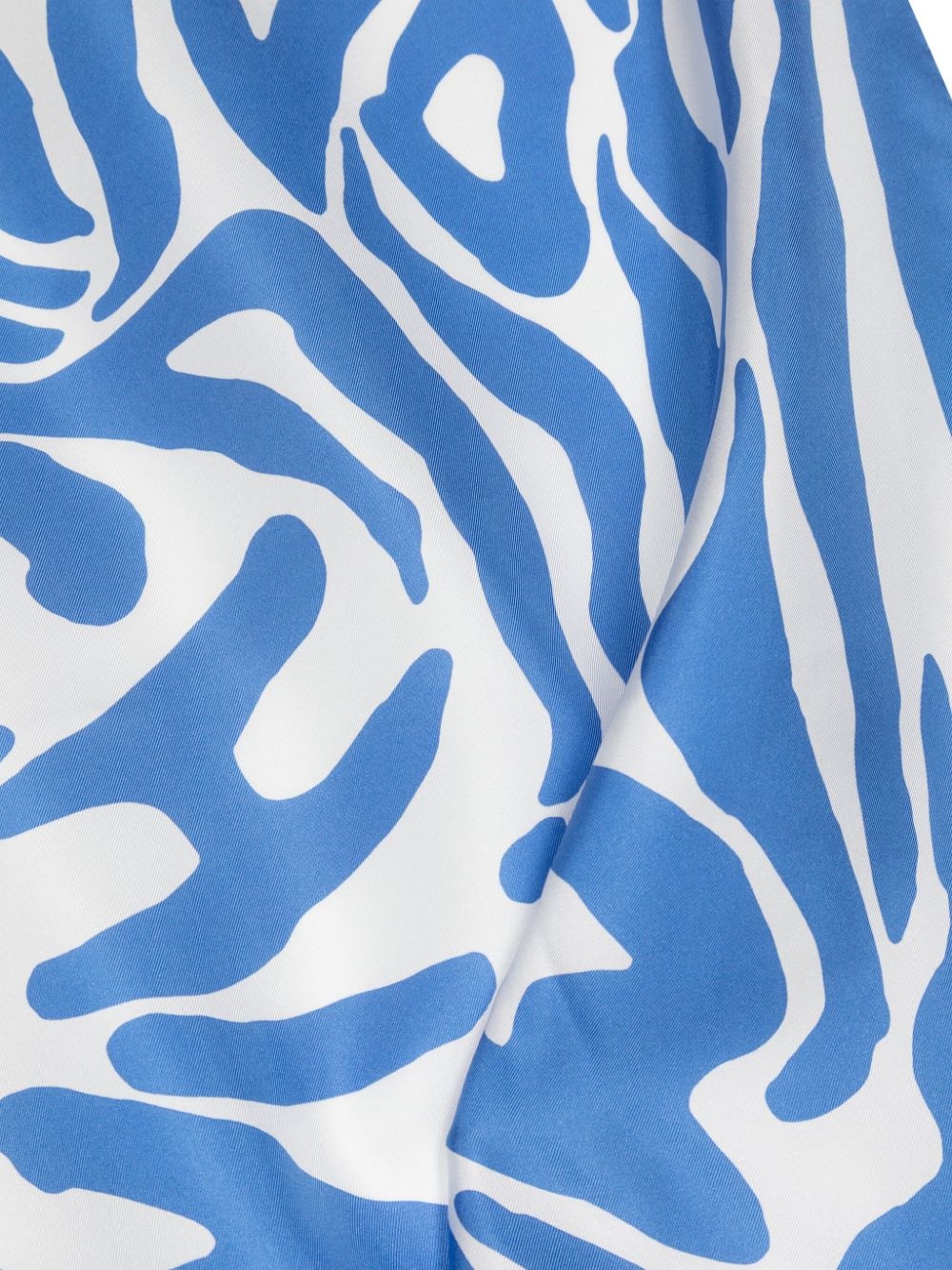 logo-print silk scarf - 4