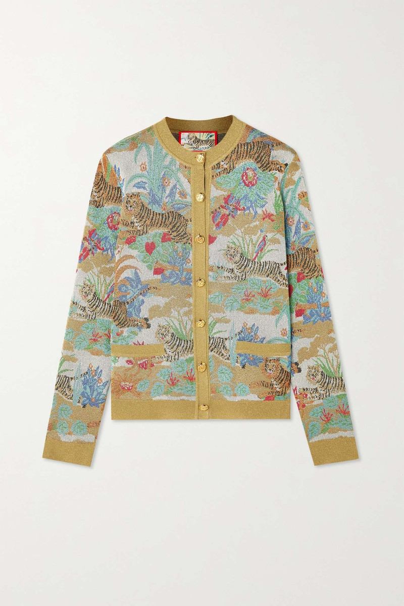 Chinese New Year metallic jacquard cardigan 1