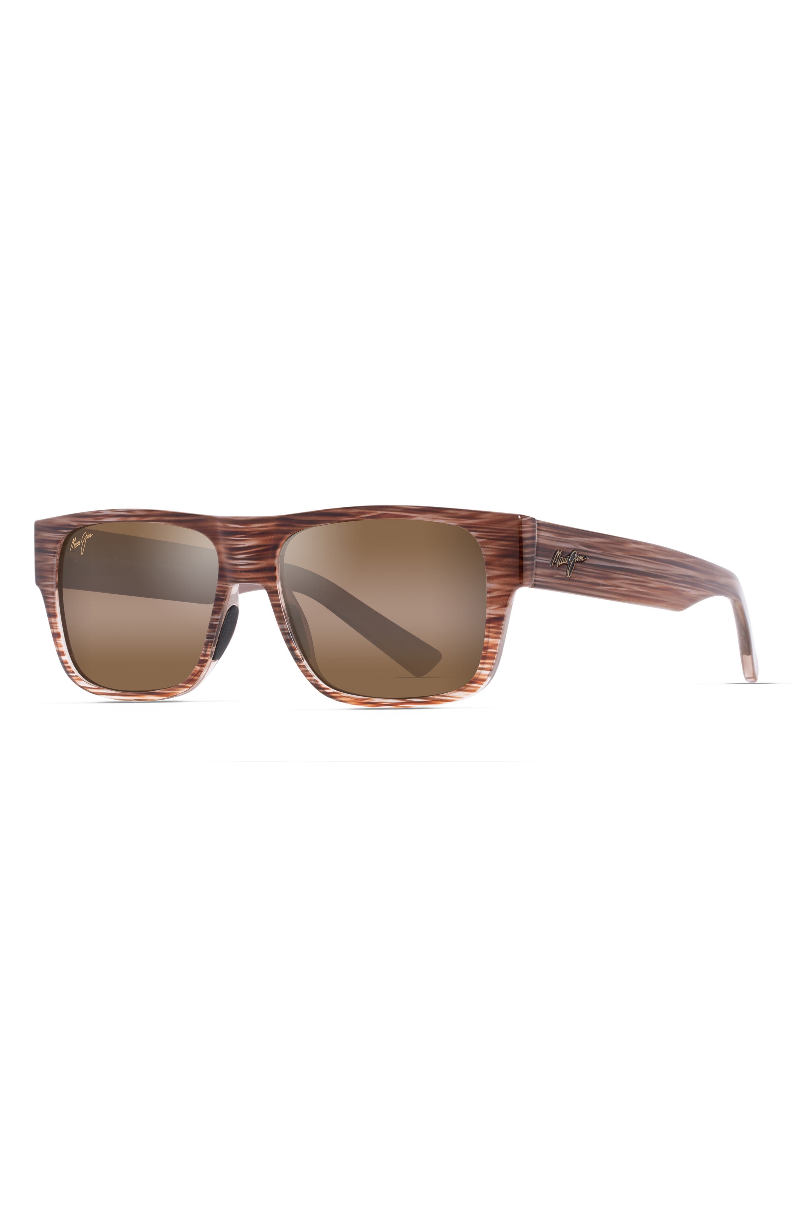 Maui Jim Keahi 56mm PolarizedPlus2® Rectangular Sunglasses in Brown at Nordstrom - 2