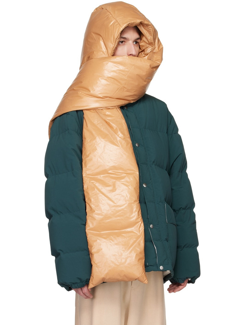 Jil Sander SSENSE Exclusive Beige Hood Down Scarf outlook