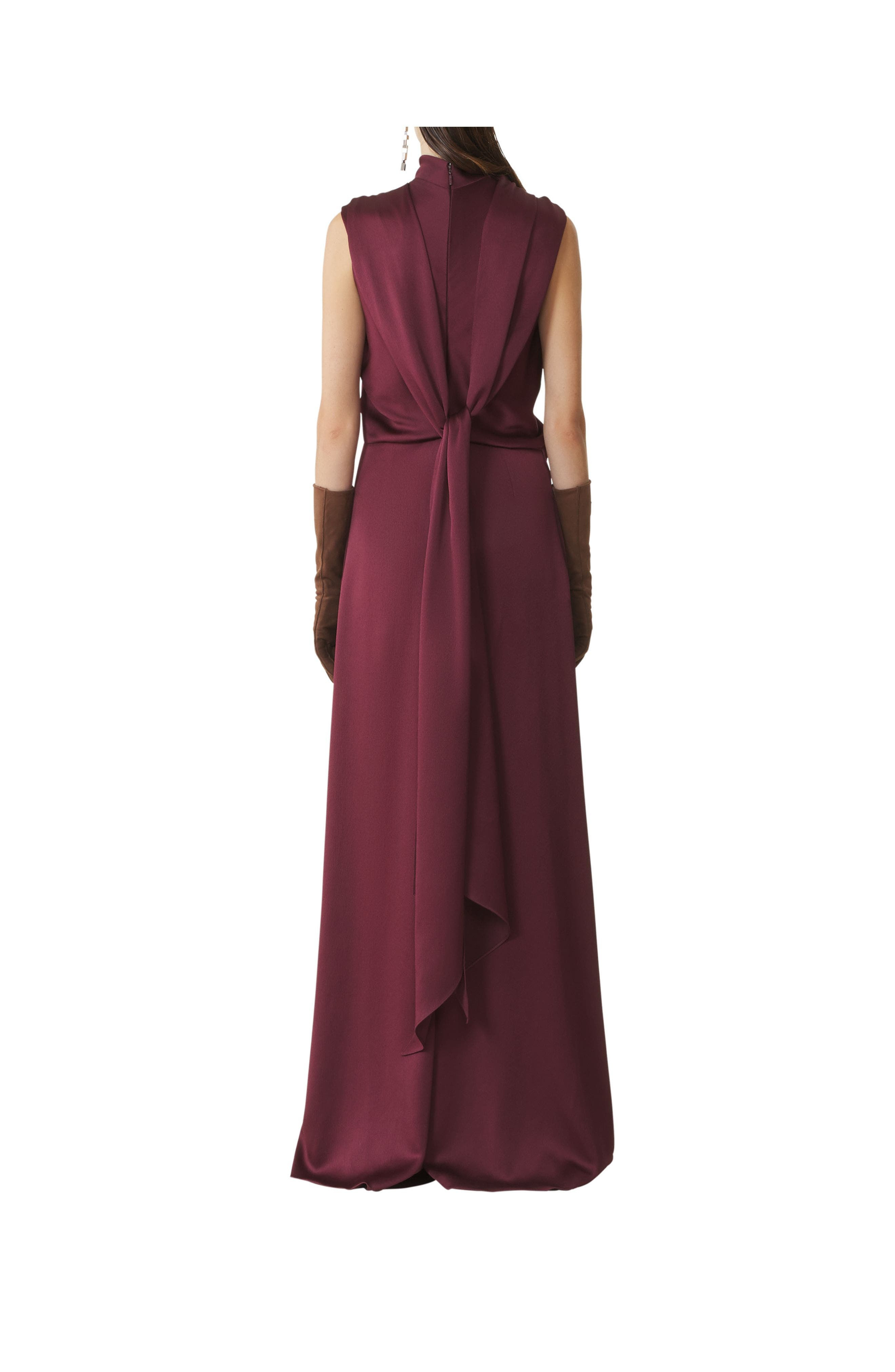 Lanvin Long Jumpsuit In Satin in Bacchus at Nordstrom - 4