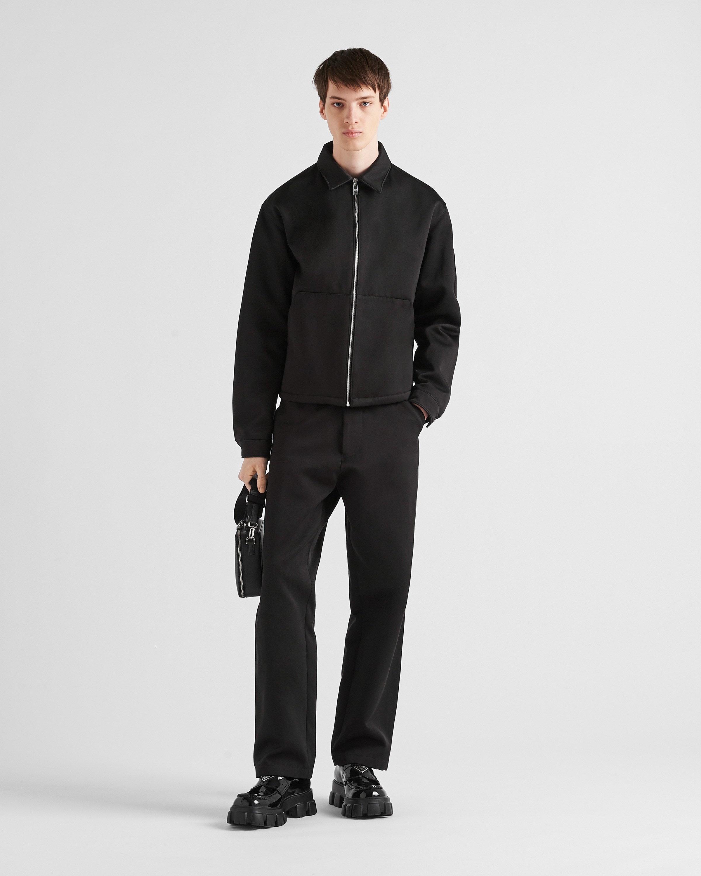 Cotton and silk blouson jacket - 2