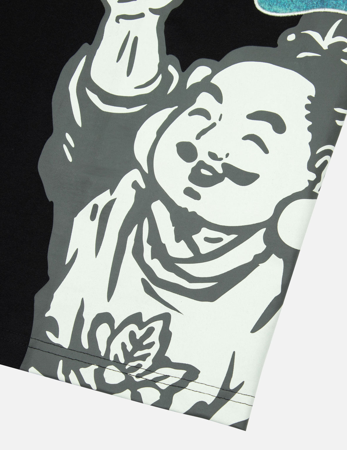 GODHEAD PRINT AND SEAGULL EMBROIDERY LOOSE FIT T-SHIRT - 8