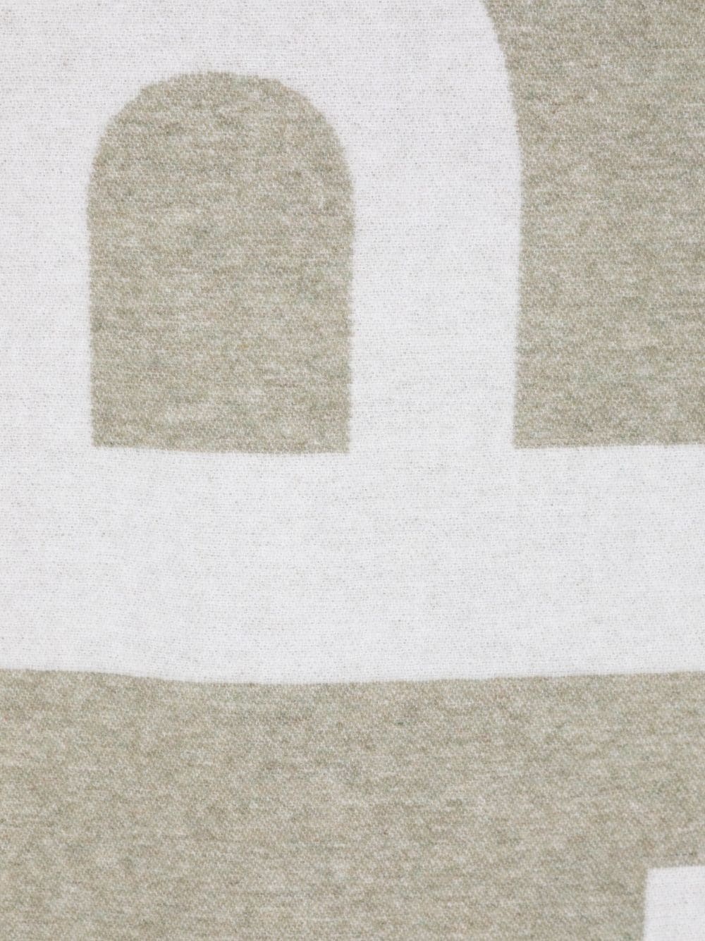 intarsia-knit logo scarf - 2