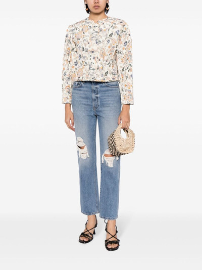 ULLA JOHNSON floral-print cropped jacket outlook