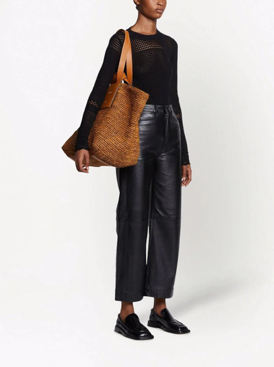 Proenza Schouler XL Morris raffia tote outlook