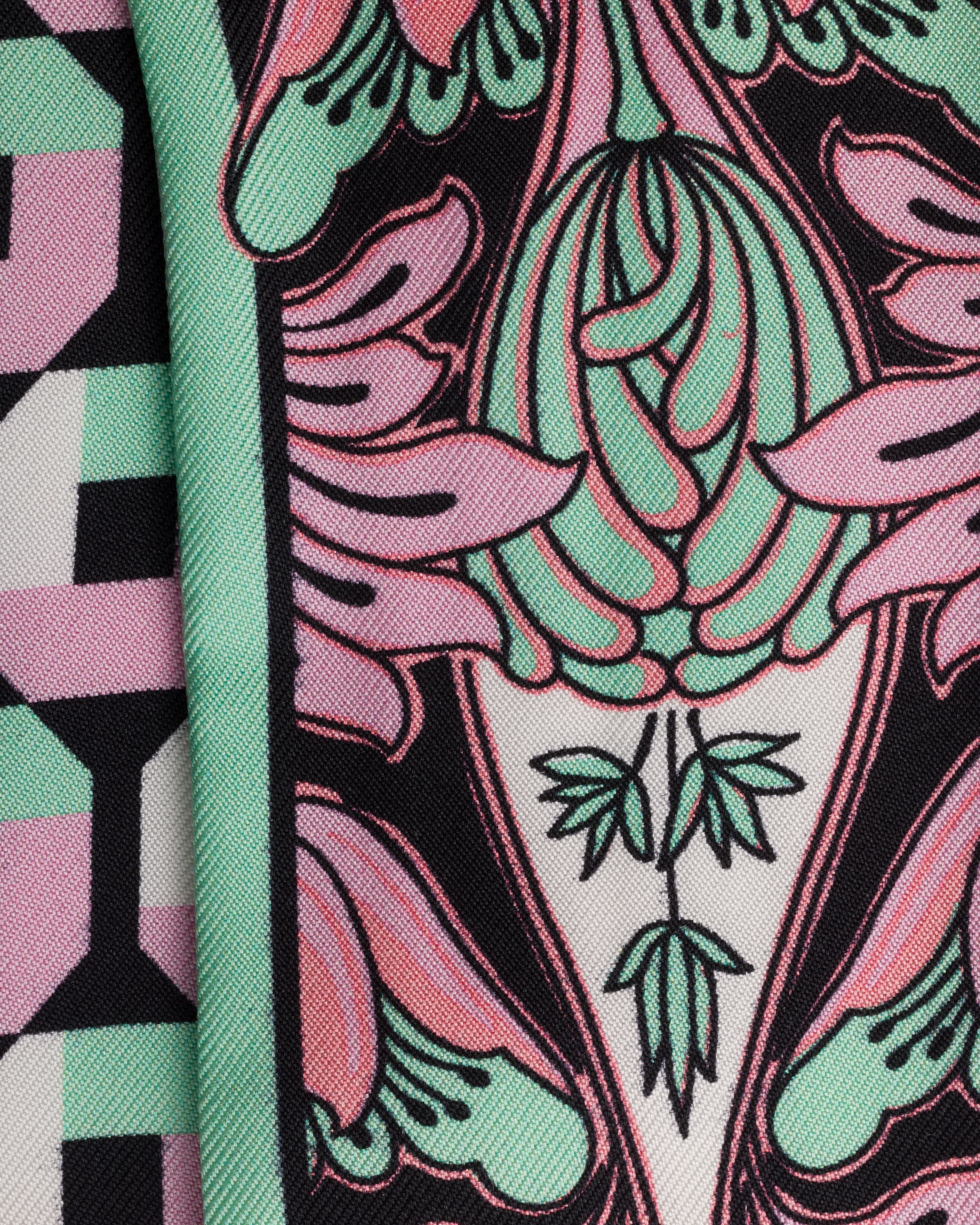 Printed silk twill skinny scarf - 2