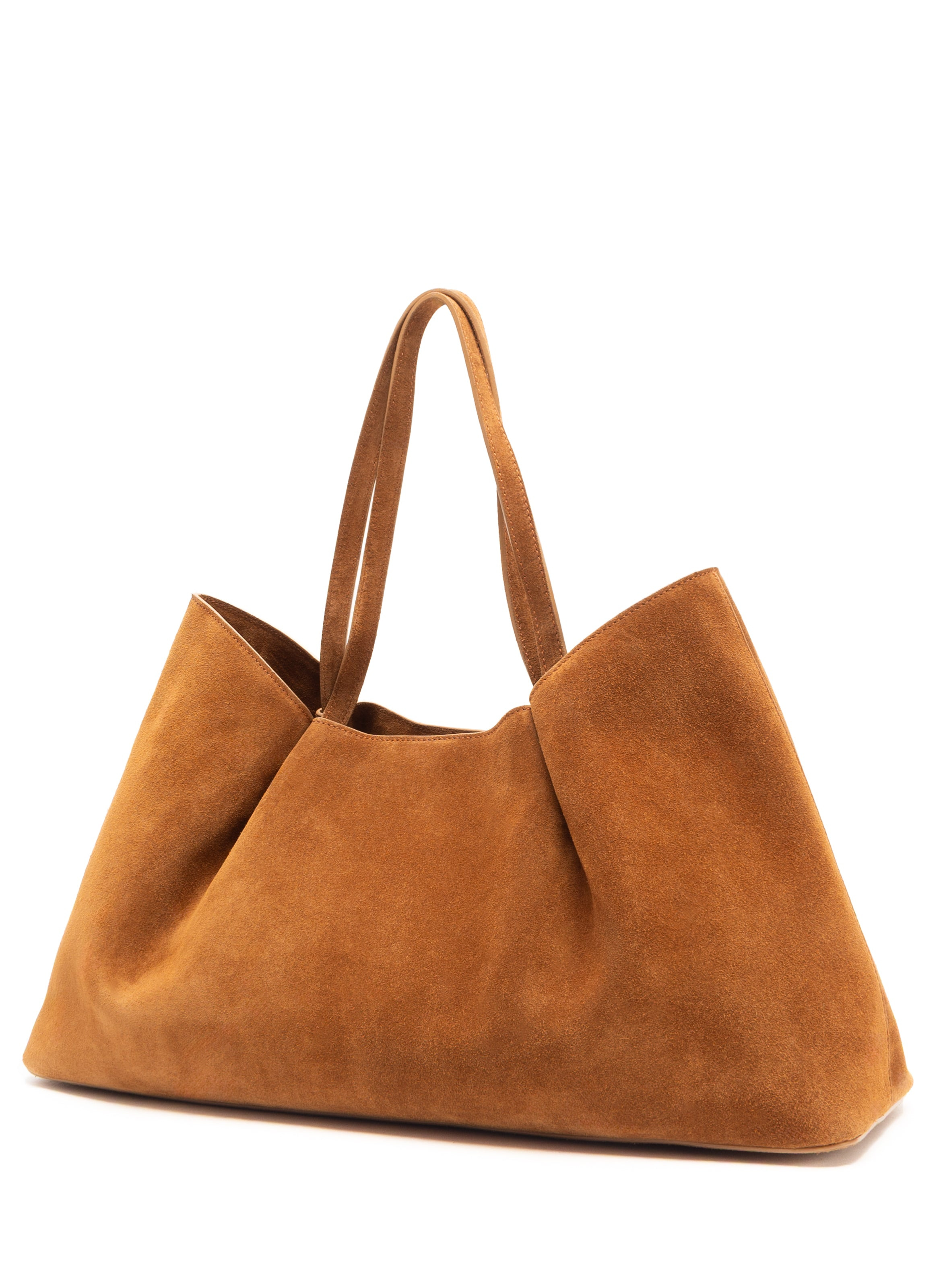 Dimple Tote Suede Cognac - 2