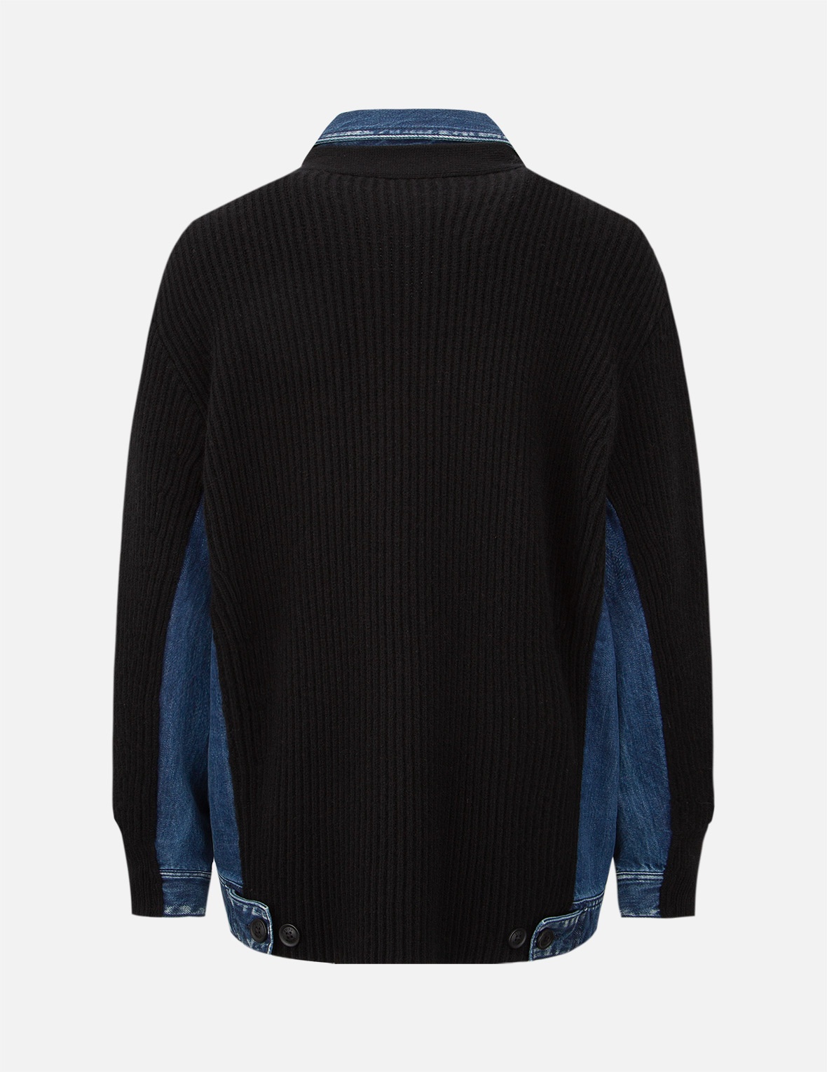 FABRIC BLOCKING DENIM SHIRT JACKET - 2