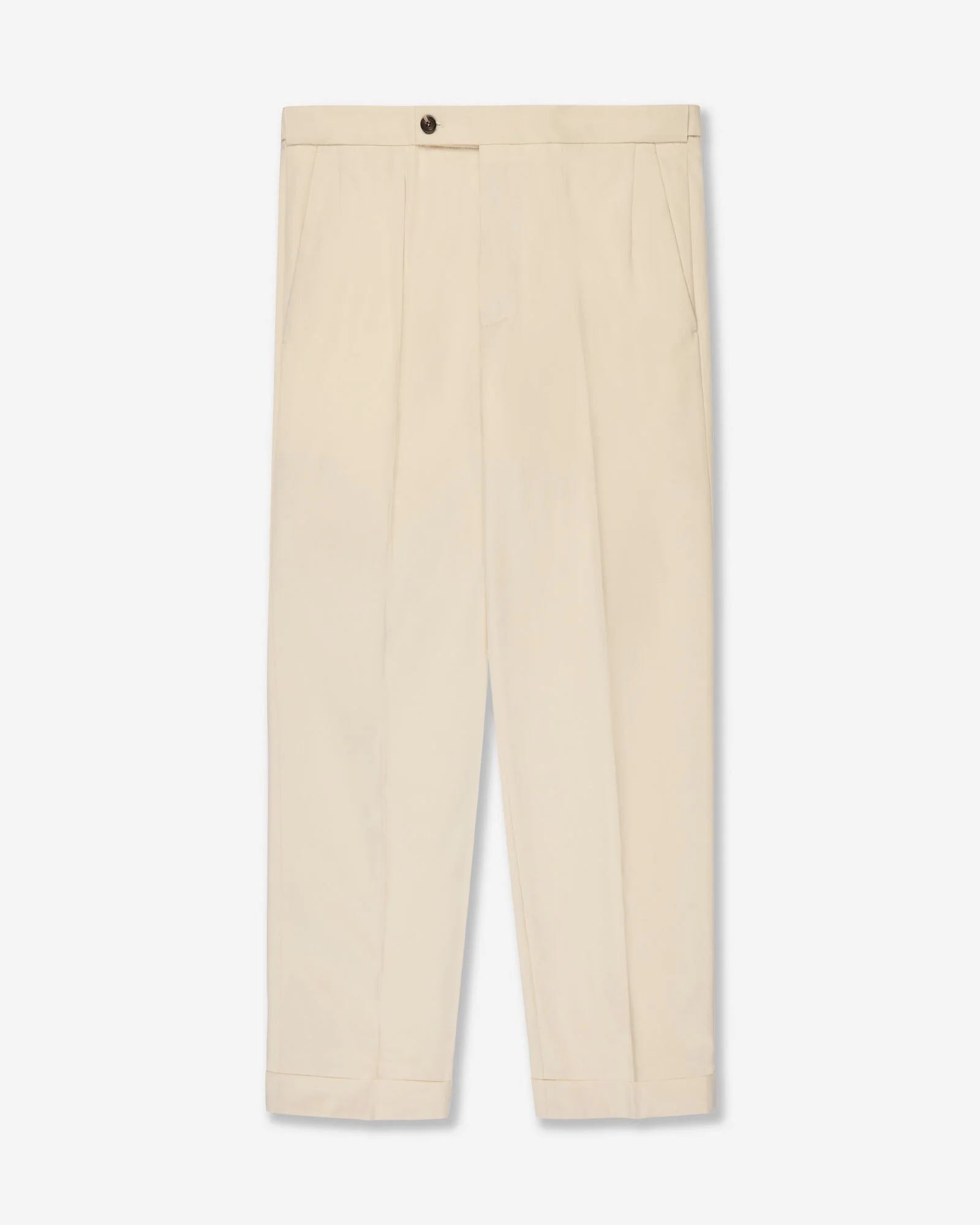Tapered fit crepe cotton trousers - 1