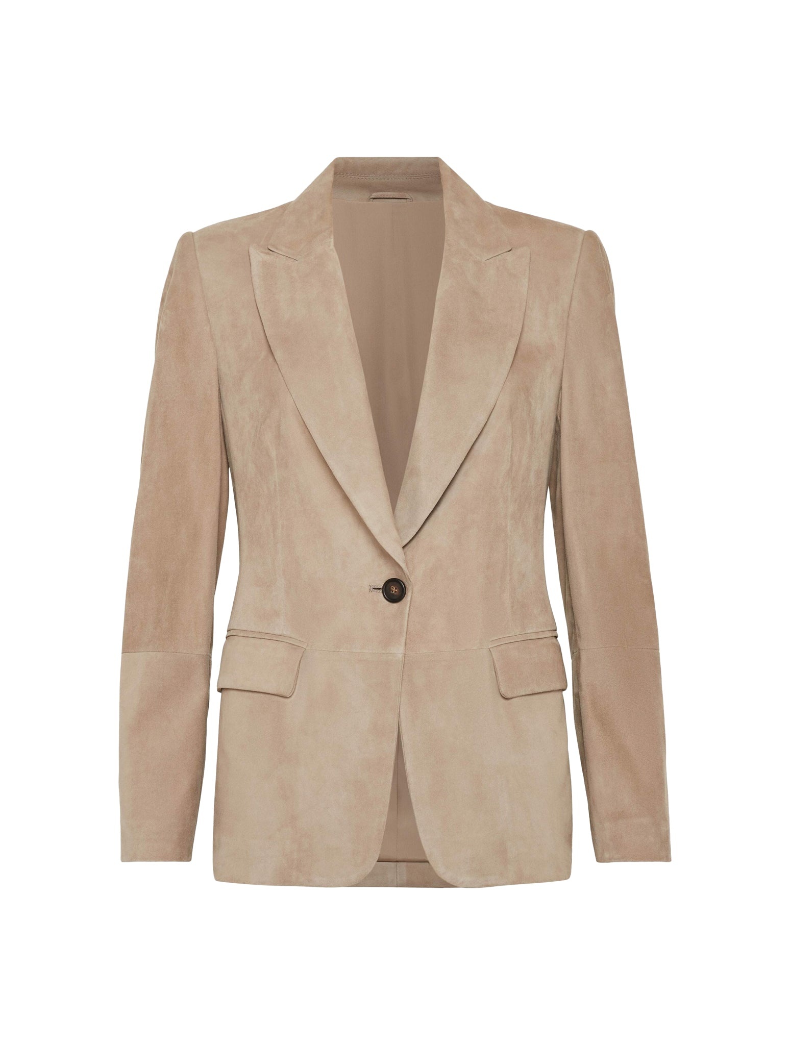 Brunello Cucinelli SUEDE SINGLE-BREASTED BLAZER | suitnegozi