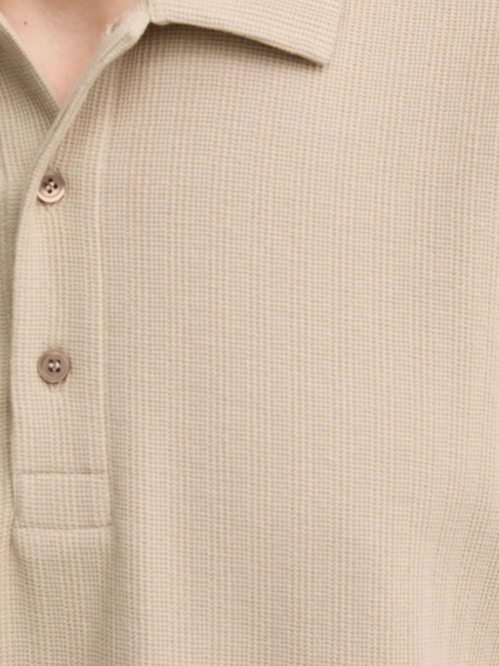 waffle-knit polo shirt - 5