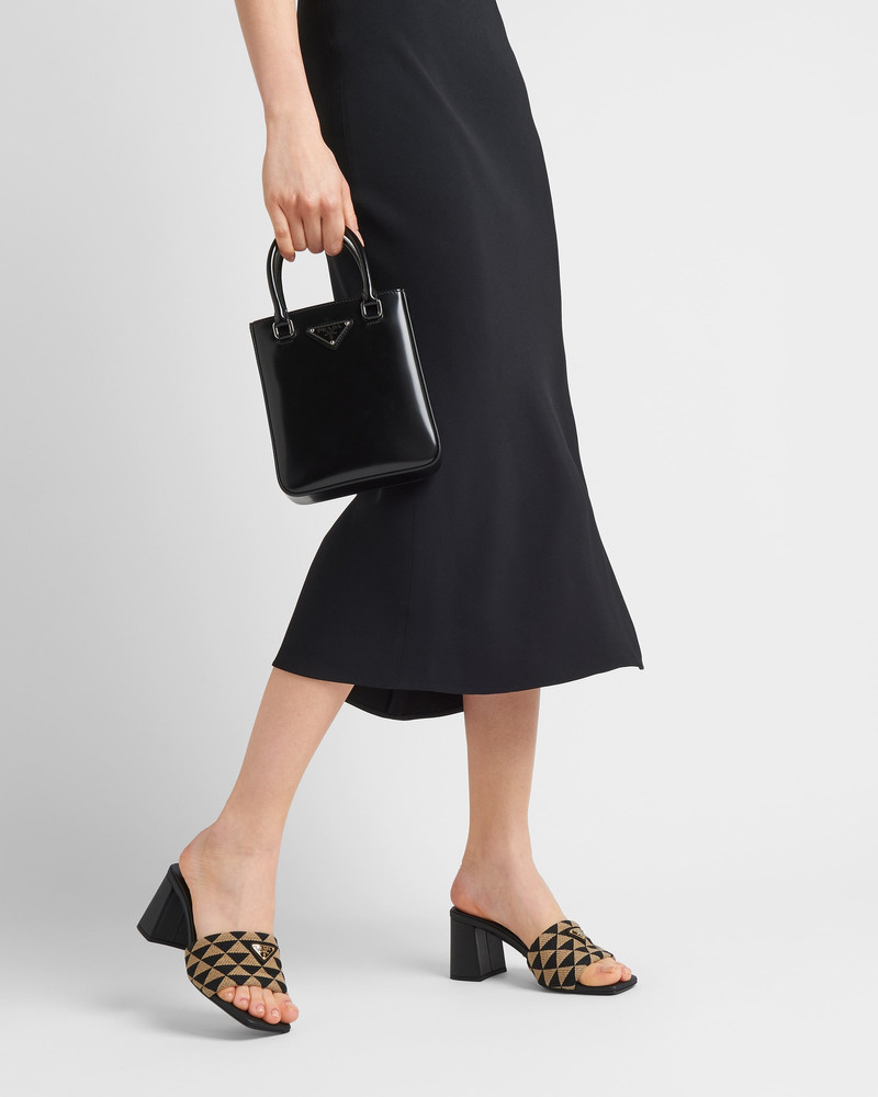 Prada Embroidered fabric sandals outlook