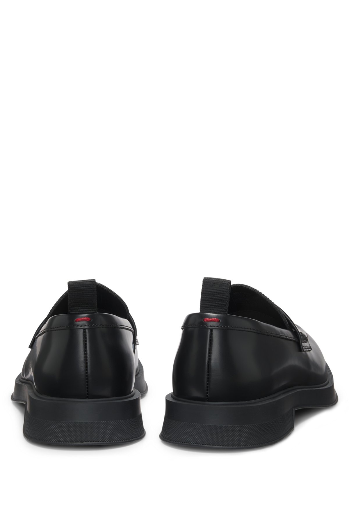 BRUSH-OFF LEATHER LOAFERS WITH PADDED STRAP - 5