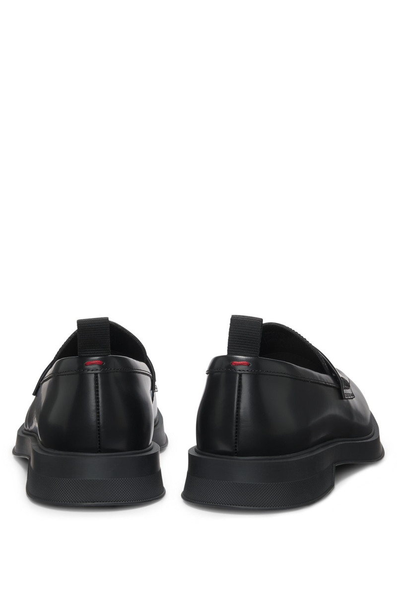 BRUSH-OFF LEATHER LOAFERS WITH PADDED STRAP 5