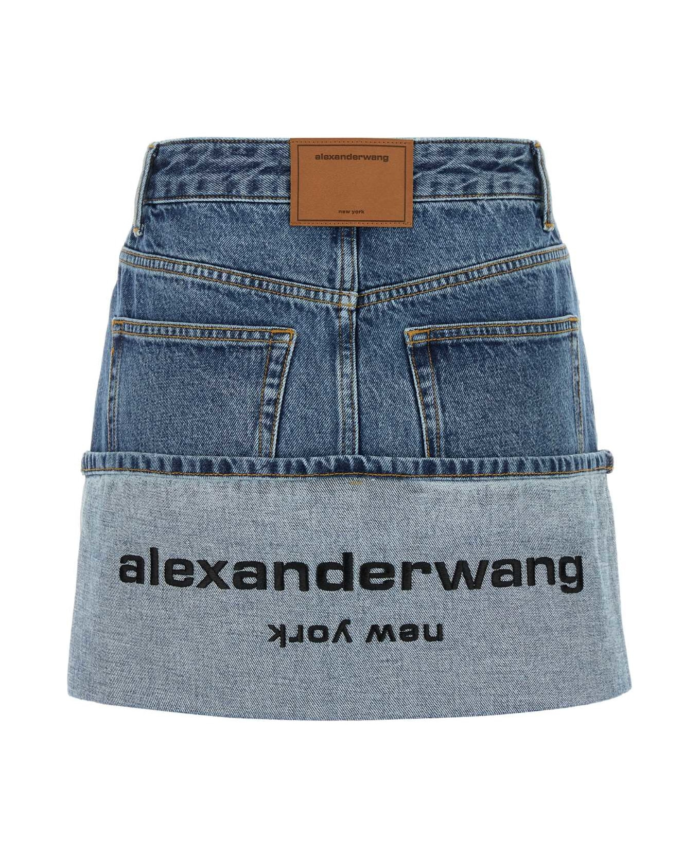 Denim Mini Skirt - 2