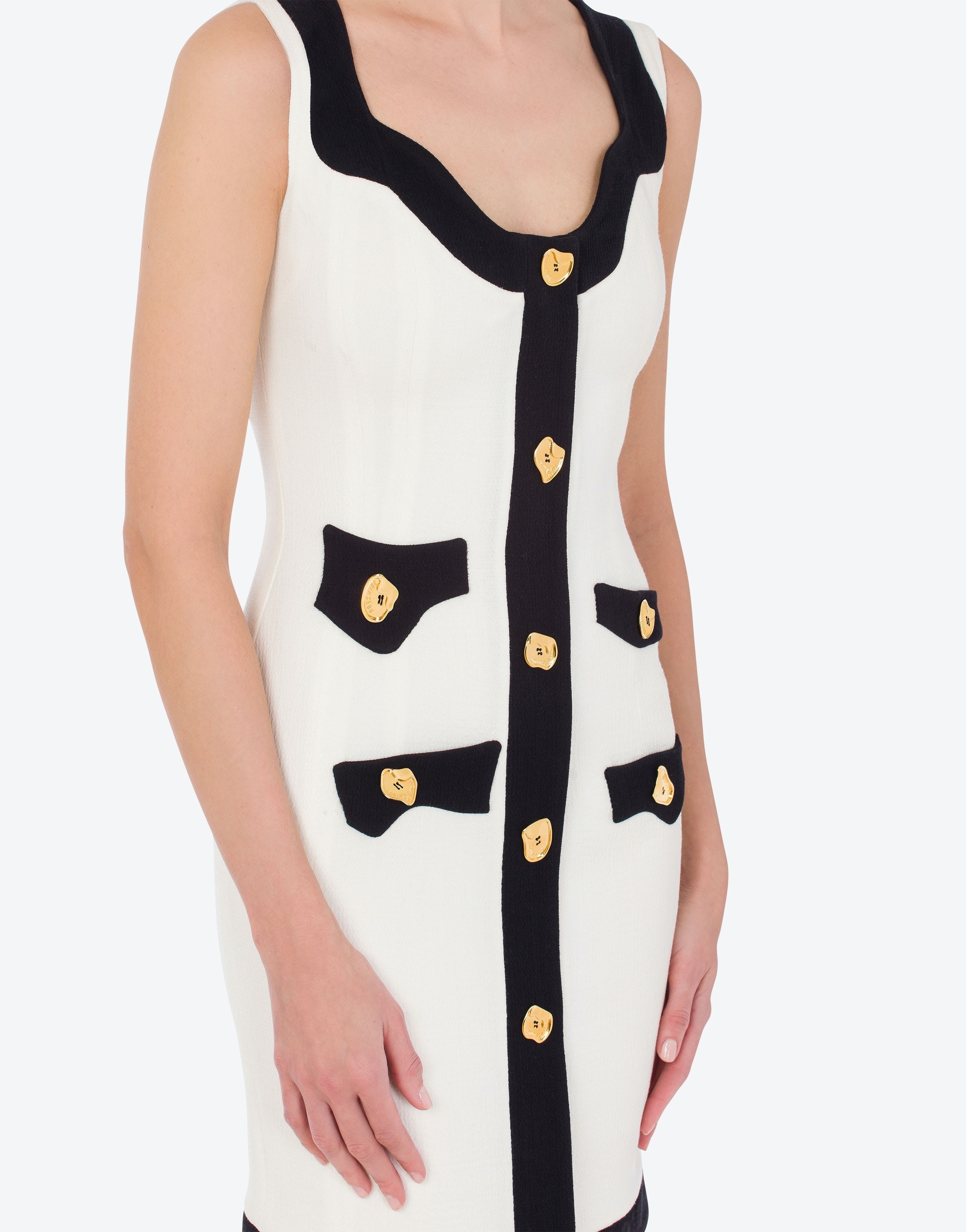 【関税&送料込】Moschino Two-Tone Stretch Viscose Blend Dres Moschino Two-tone Stretch Viscose Blend Dress | italist