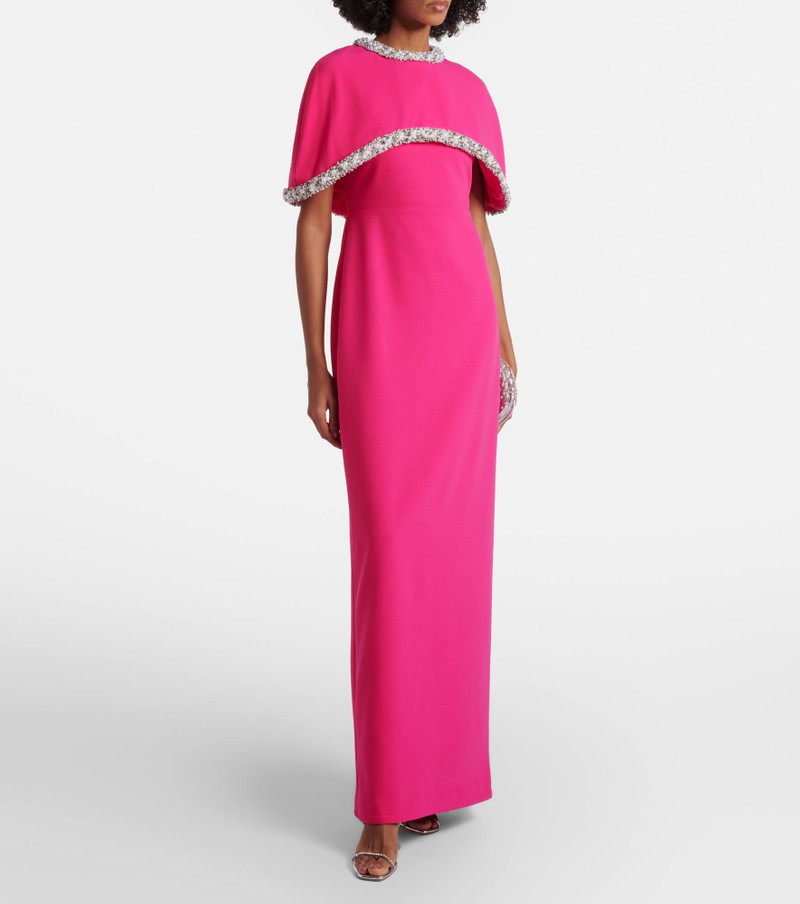 SIMKHAI Briella embellished crêpe gown outlook