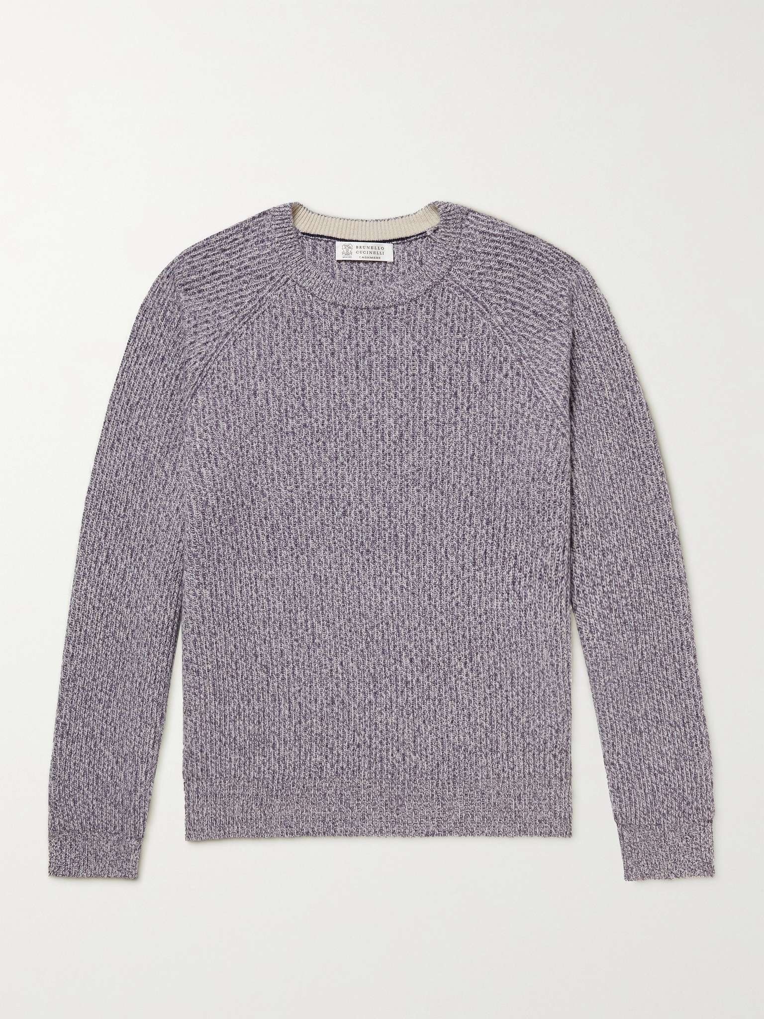 Mélange Wool, Cashmere and Silk-Blend Sweater - 1