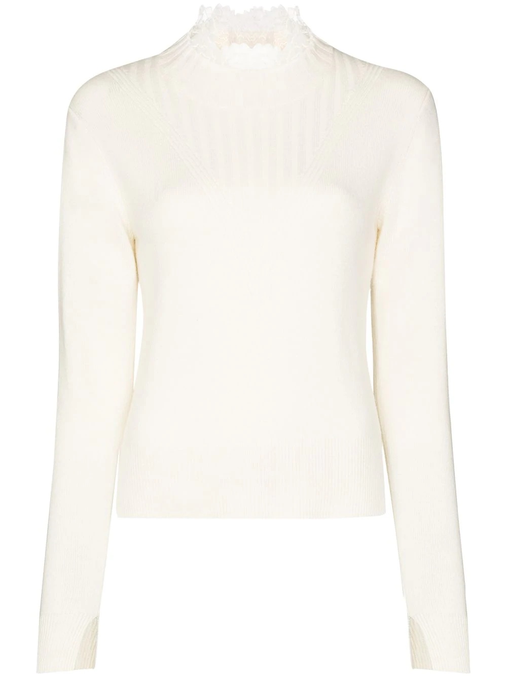 Lace trim jumper - 1