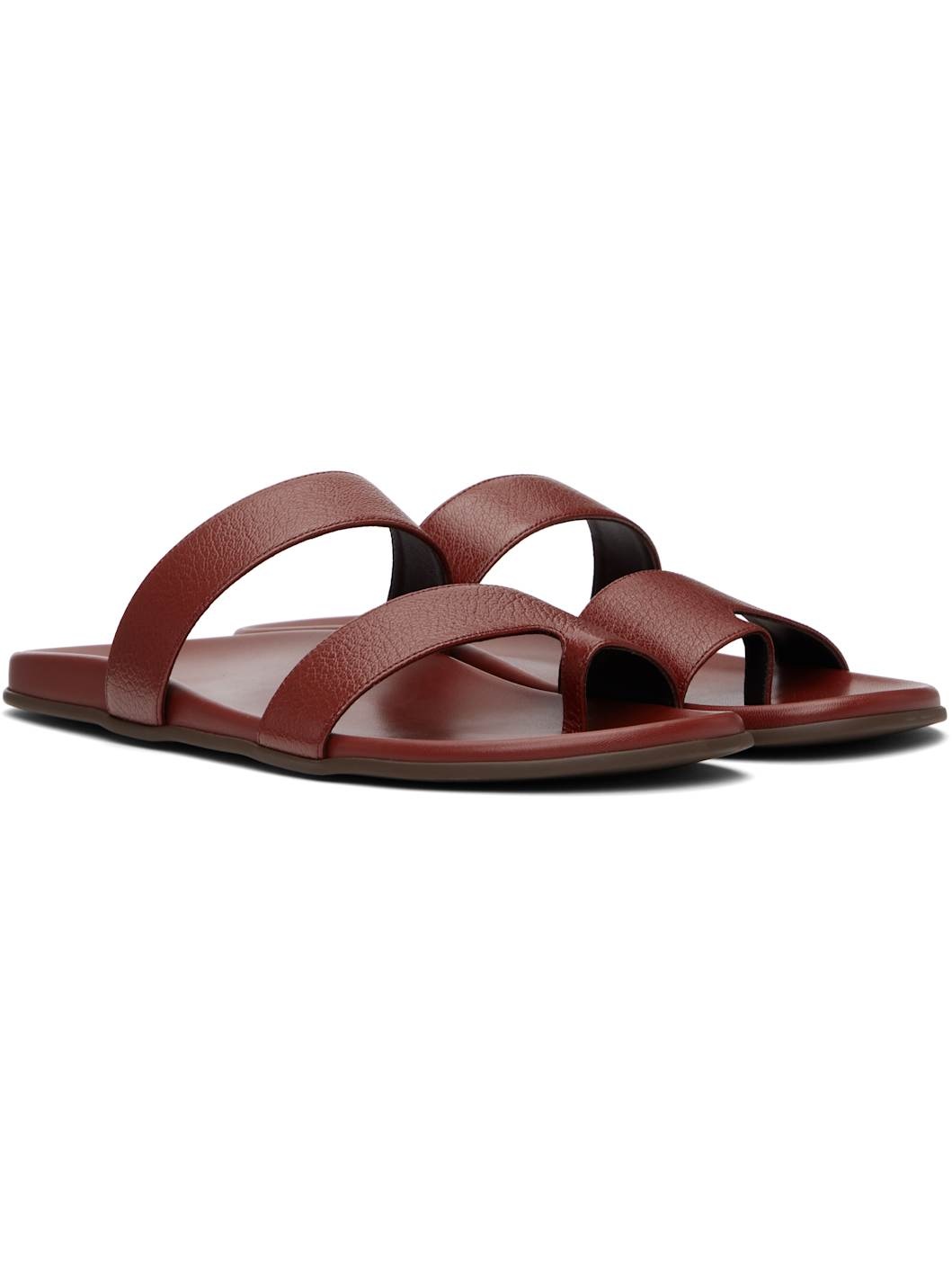 Burgundy Hugh Sandals - 4