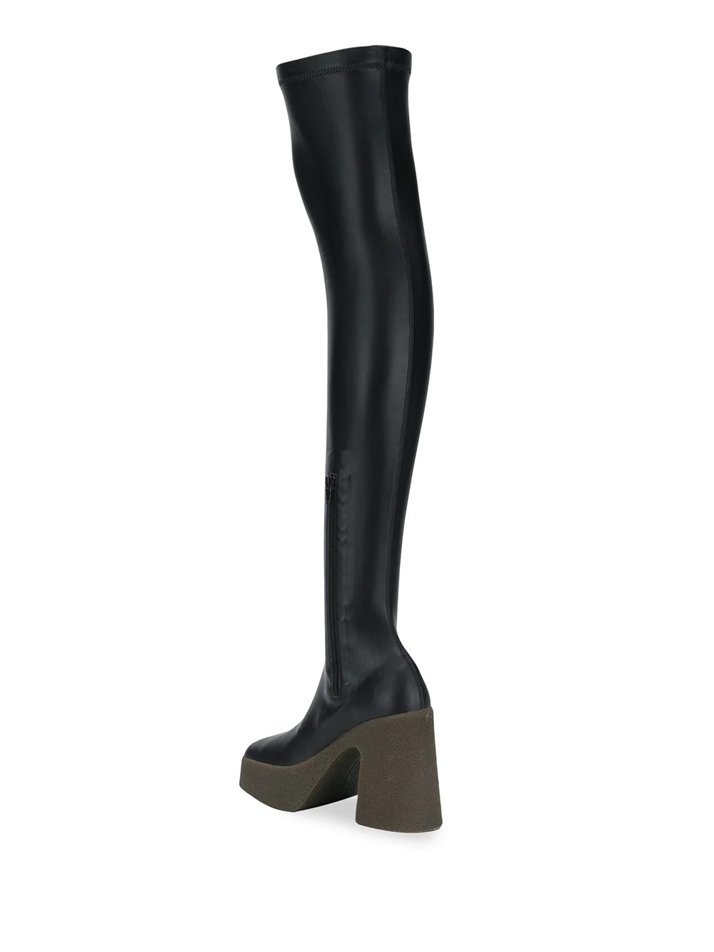 platform thigh-high boots - 3