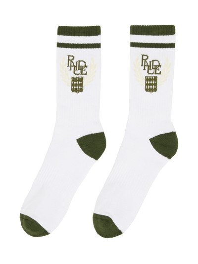 Rhude White & Khaki Crest Socks outlook