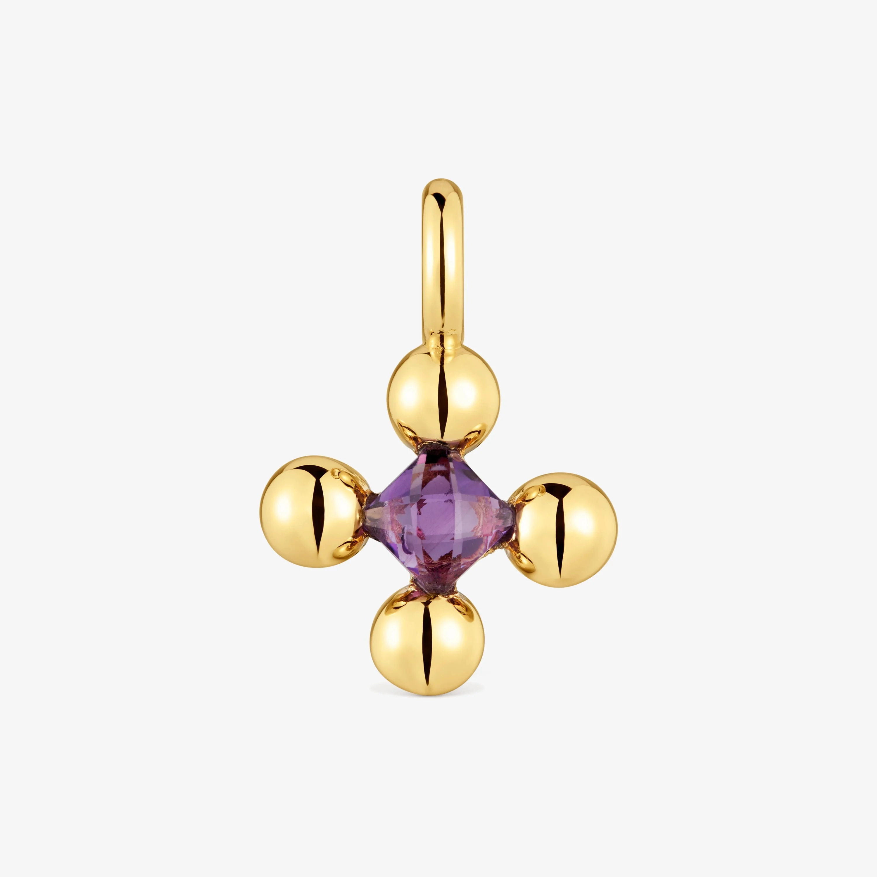 Small Pendant with 18K gold vermeil and amethyst Sugar Party - 1