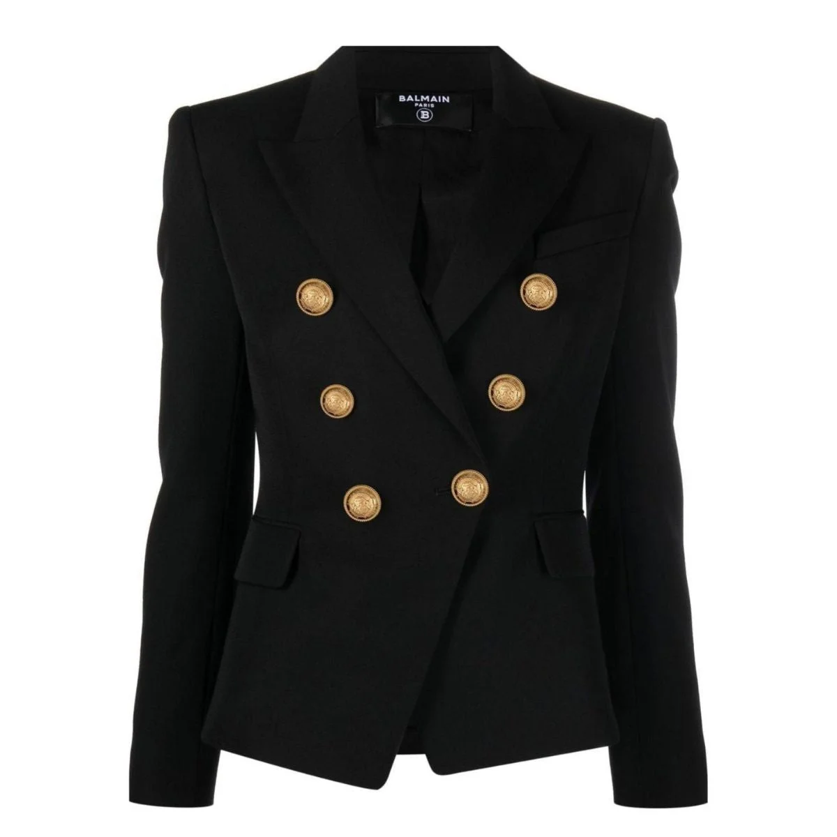 Double Breasted Wool Blazer - 1