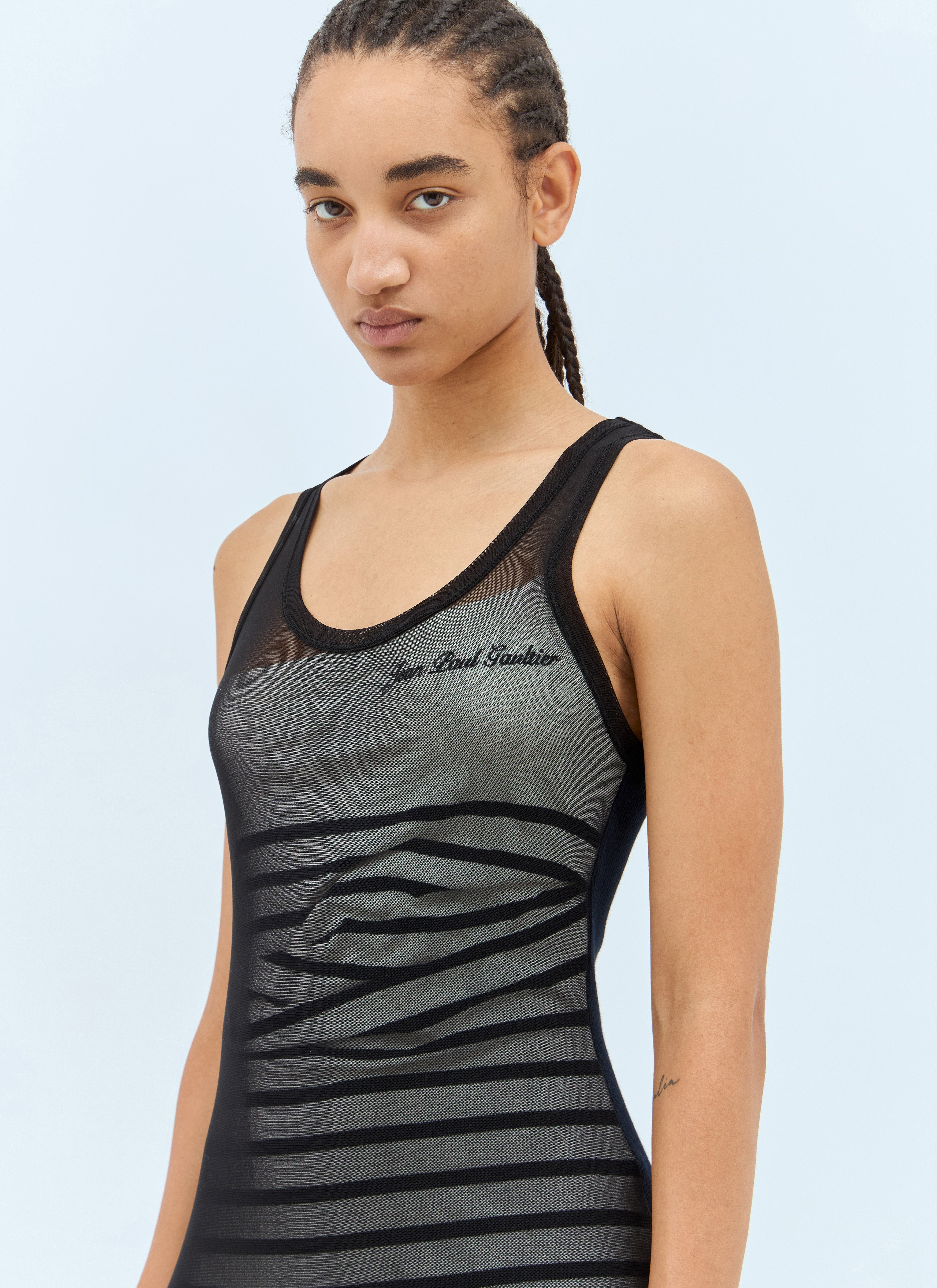 Jean Paul Gaultier Women Ribbed Mariniere Maxi Dress - 3