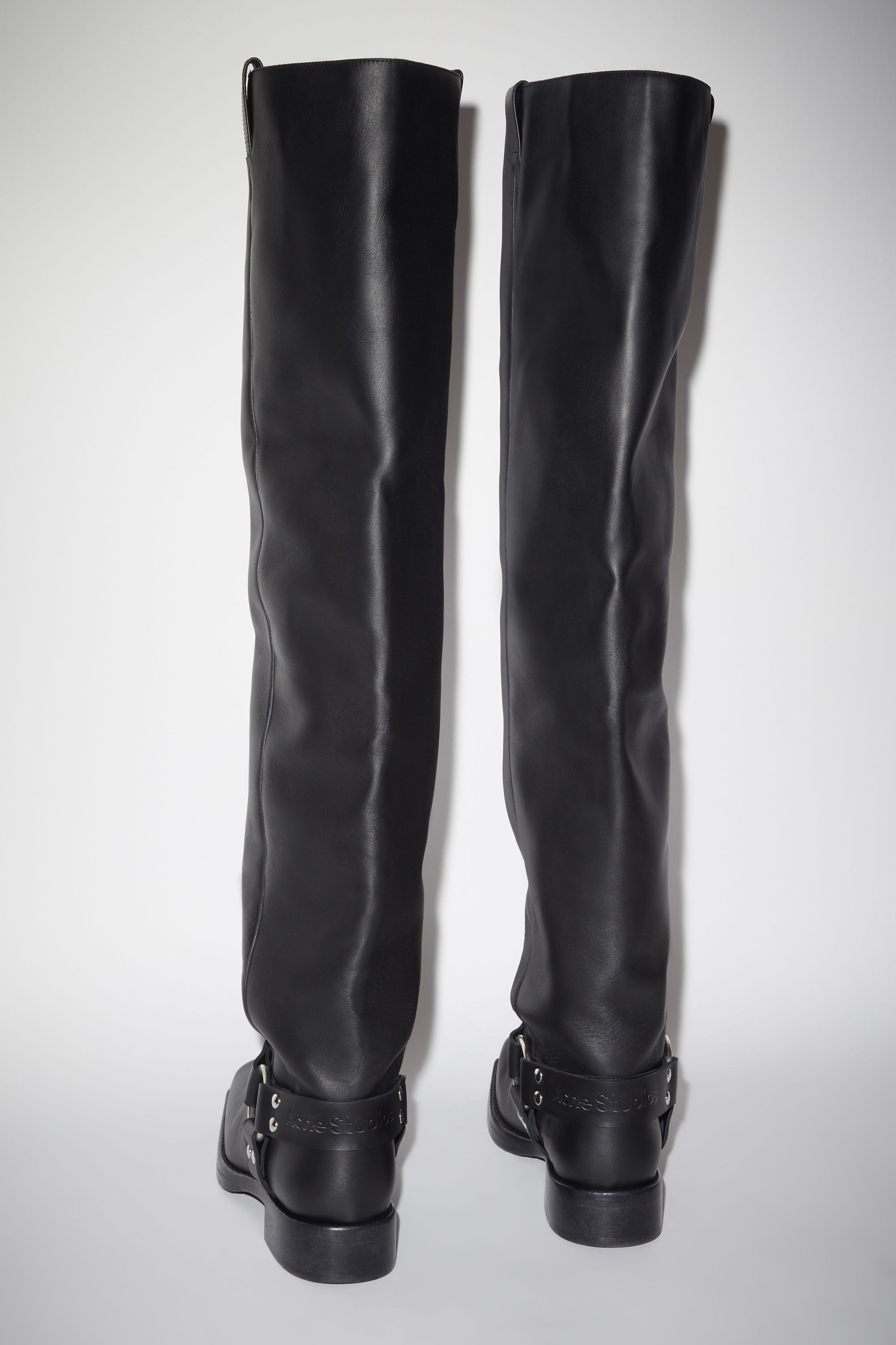 Leather high boots - Black - 4