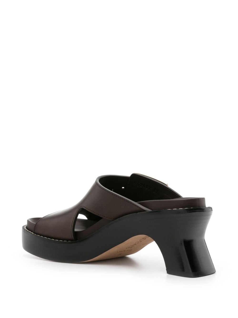 70mm buckled leather mules - 3