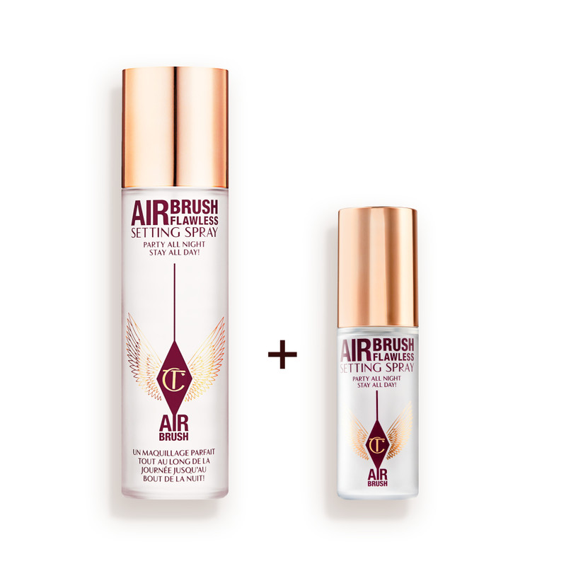 AIRBRUSH FLAWLESS SETTING SPRAY FULL-SIZE + TRAVEL-SIZE DUO 100ML + FREE 34ML 1