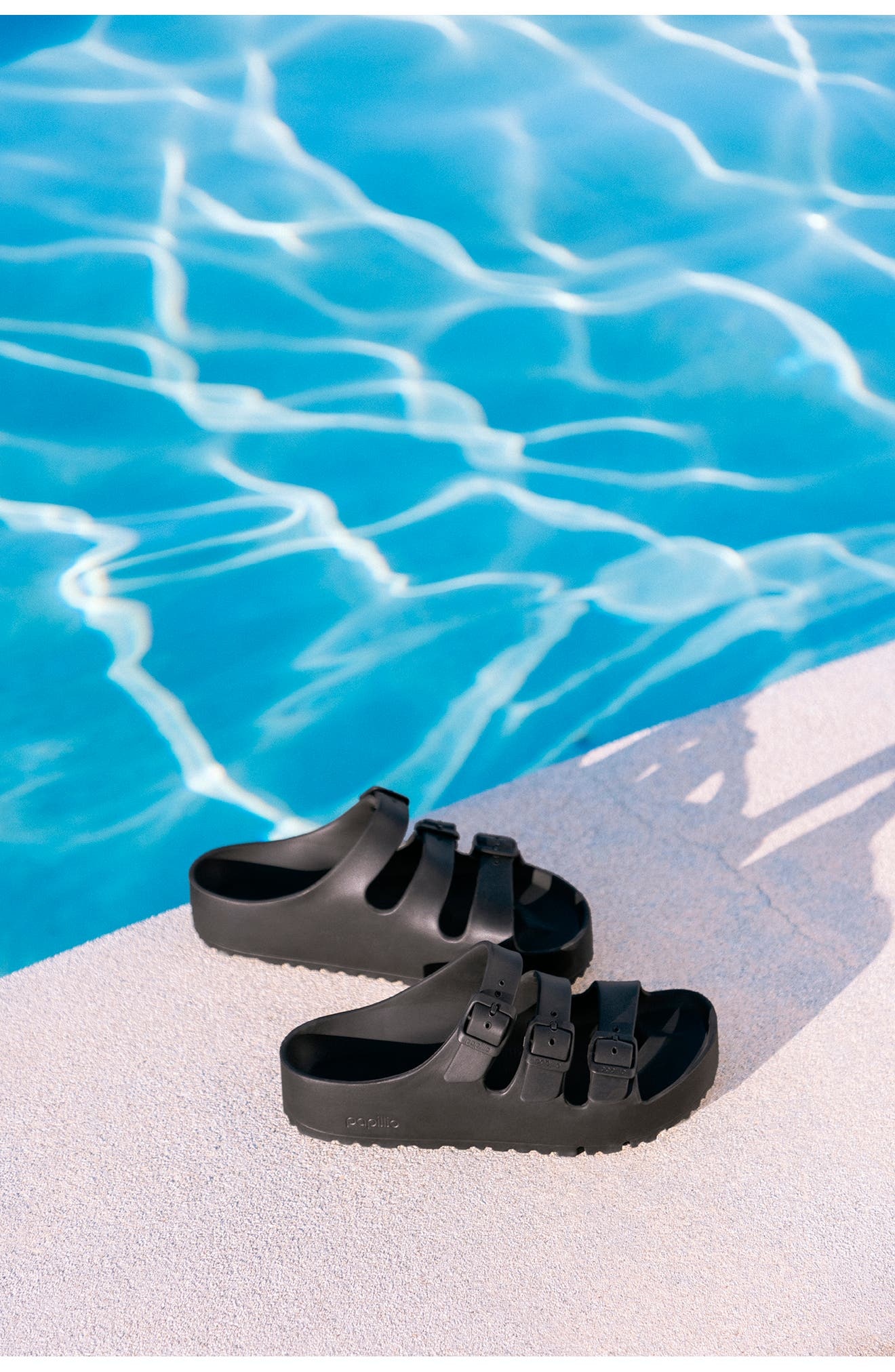 Papillio by Birkenstock Florida Platform Flex Essentials Slide Sandal in Black at Nordstrom - 9