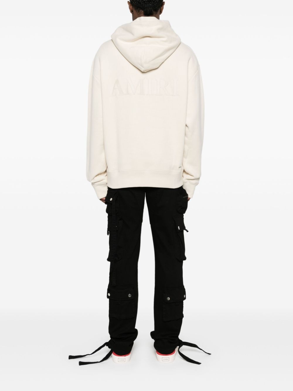 logo-embroidered cotton hoodie - 2
