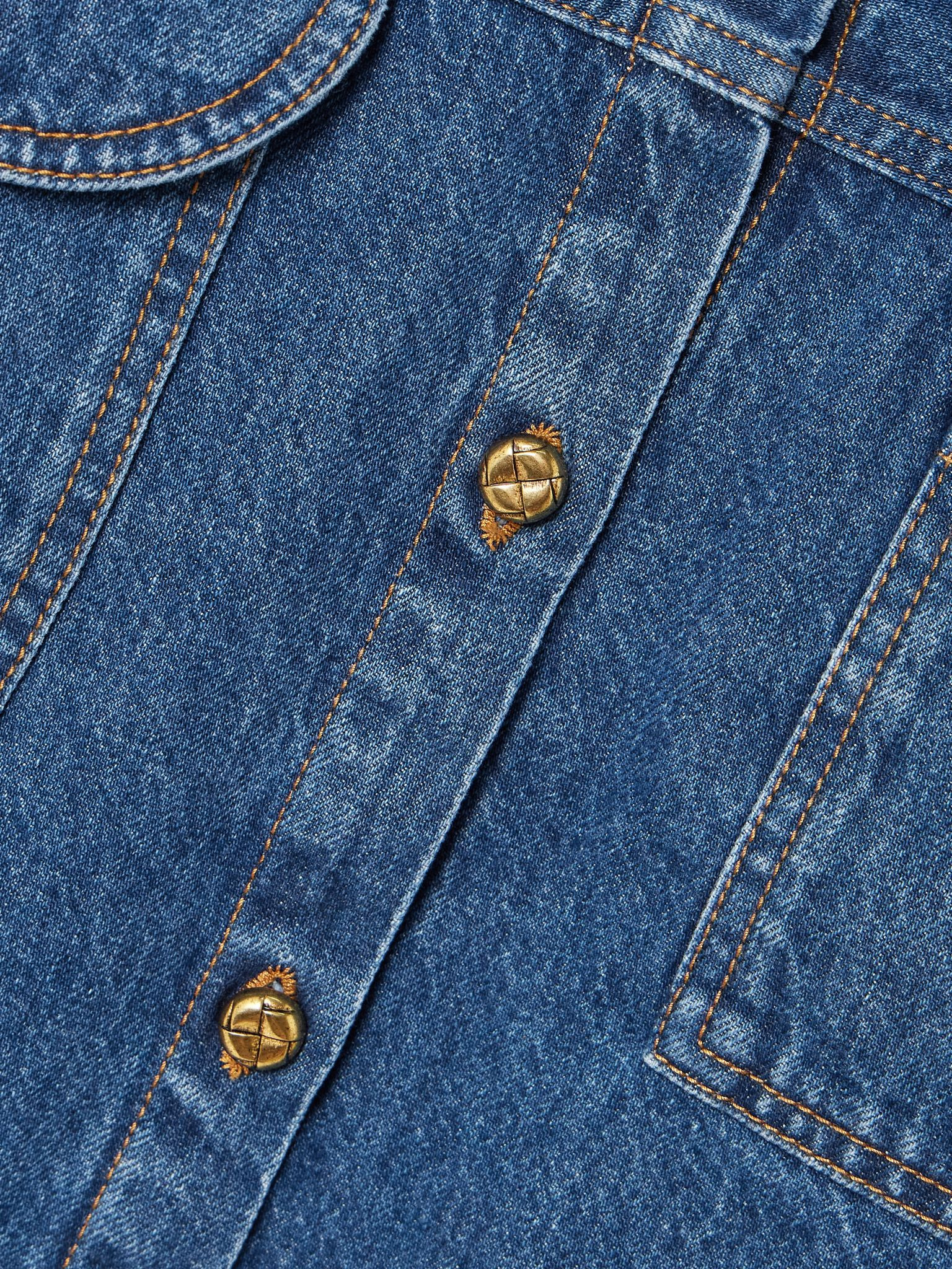 Nariida Berber embroidered denim shirt Mid denim - 5