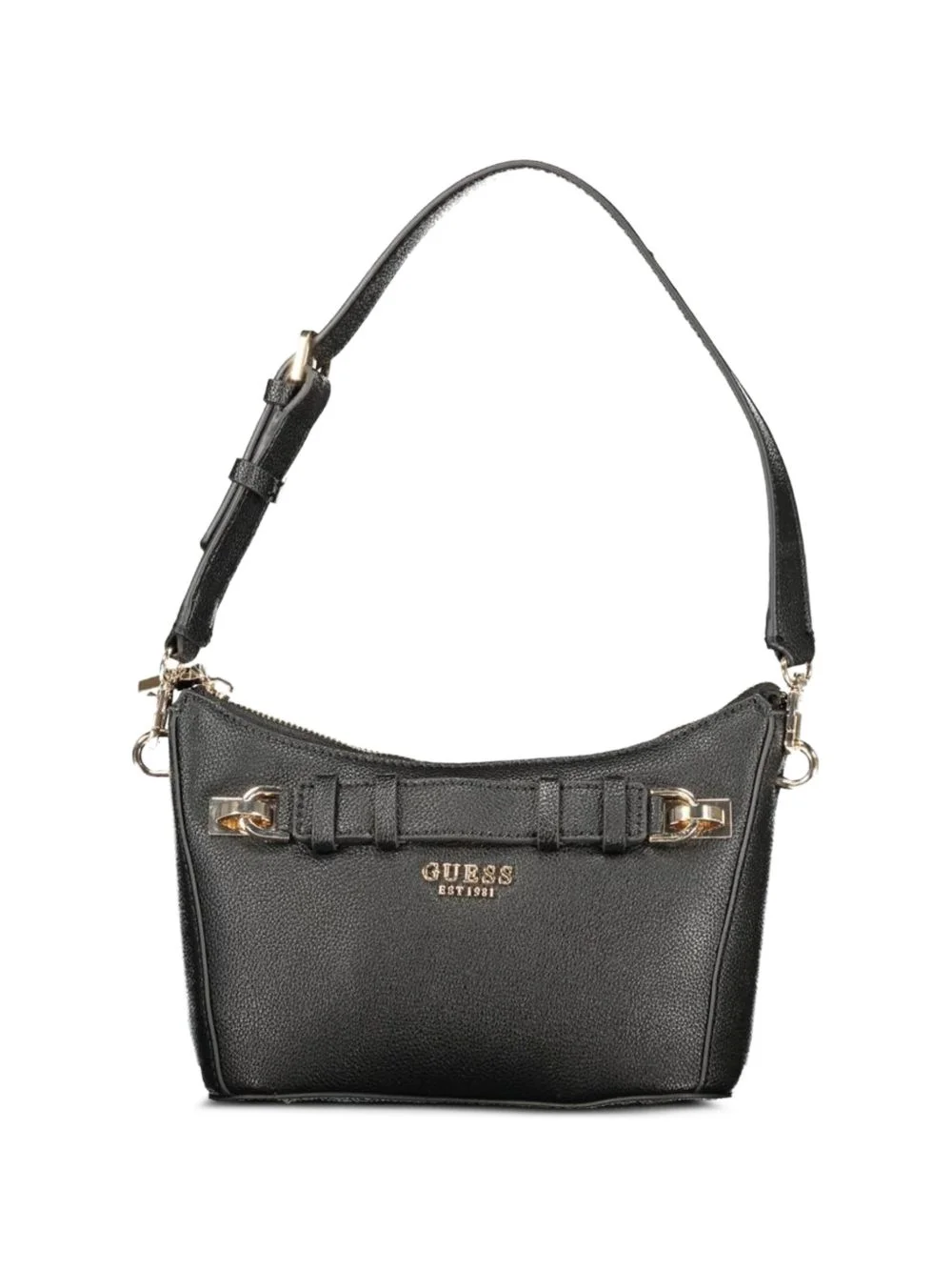logo-lettering pebbled tote bag - 1