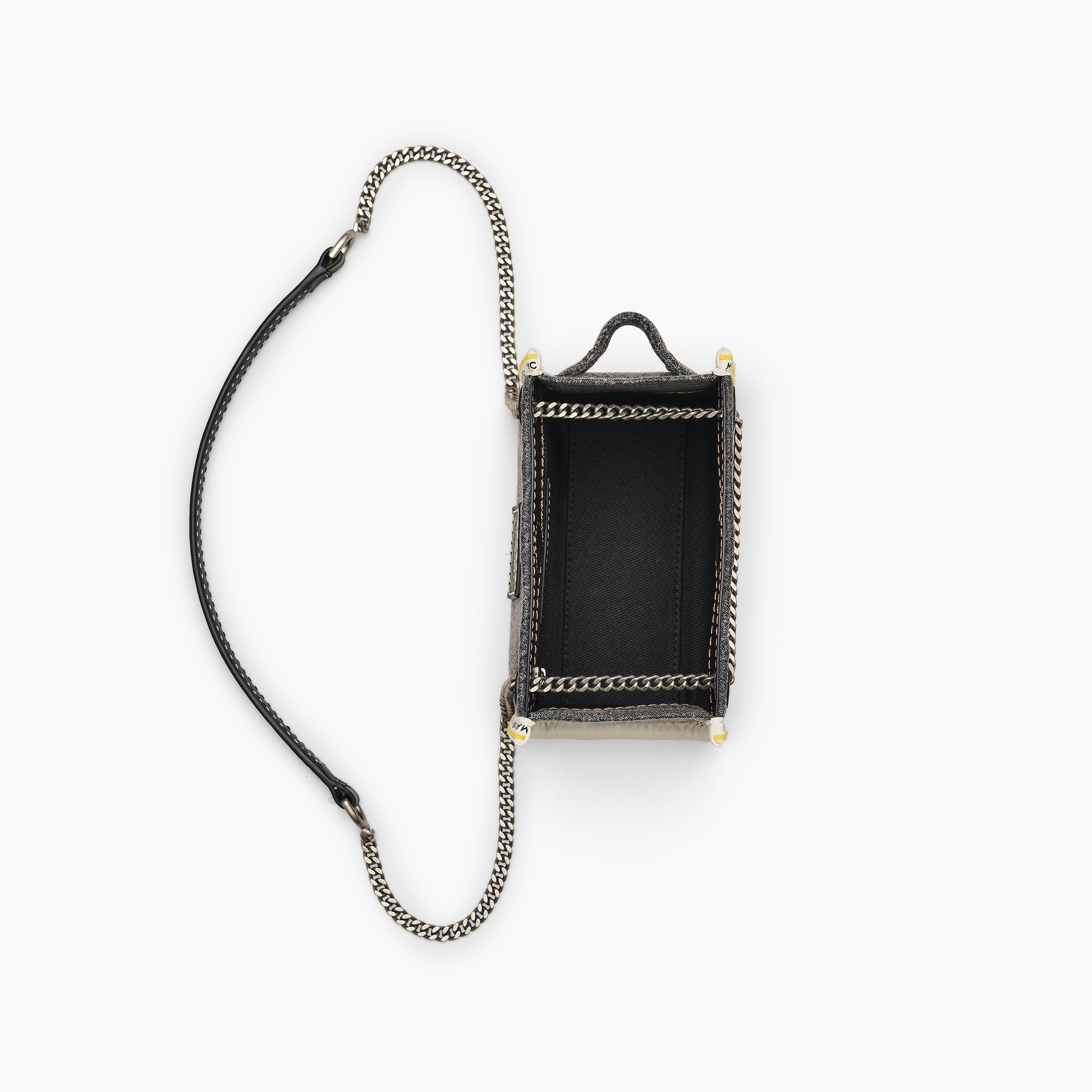 THE DENIM CHAIN CROSSBODY TOTE BAG - 7