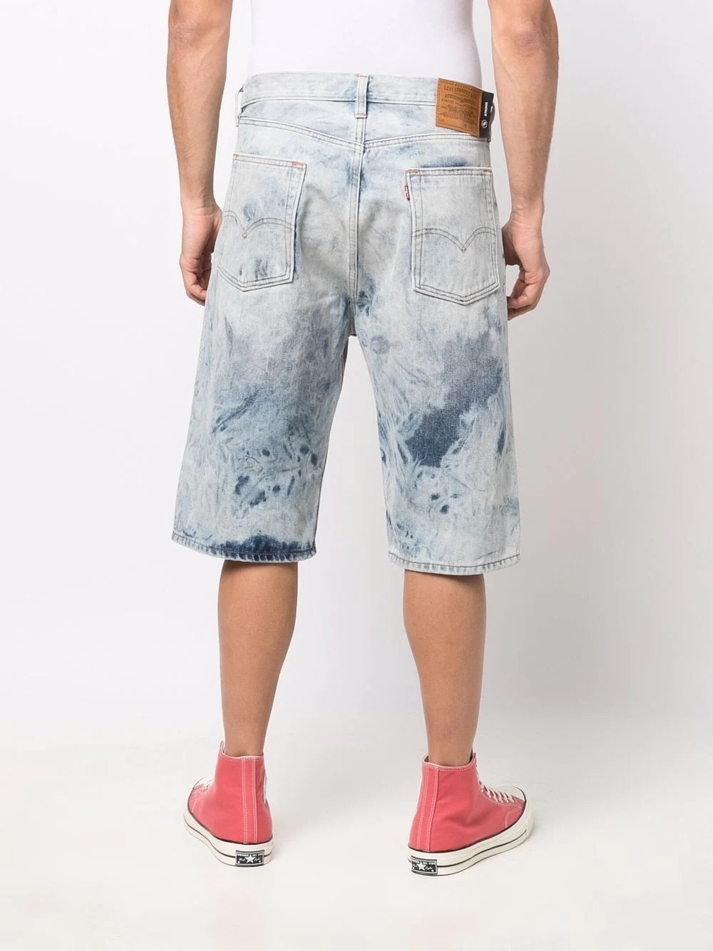 skate baggy denim shorts - 4