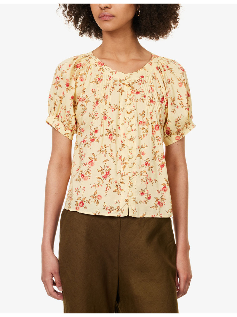 Calia Flora-Printed Cotton-Blend Top 3