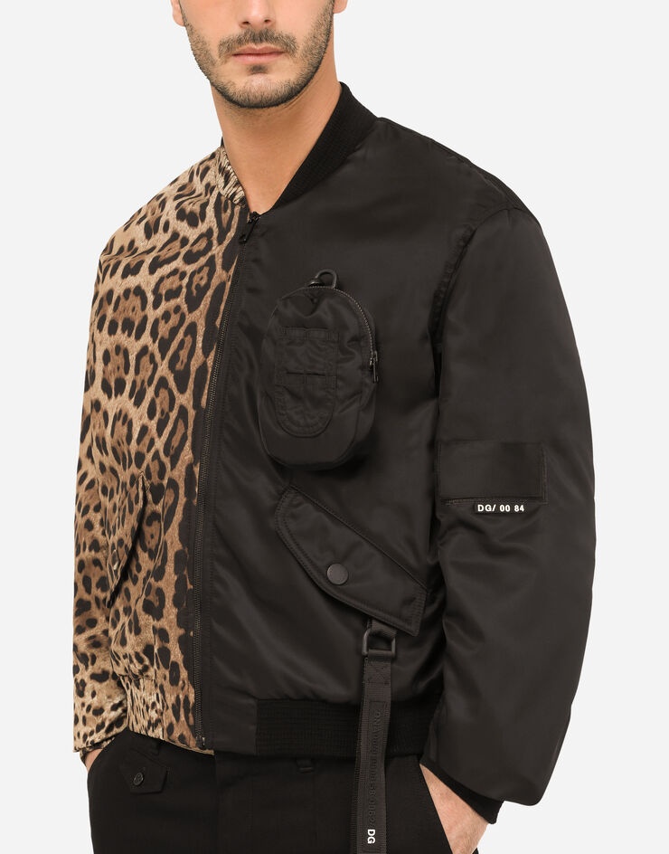 Leopard-print cotton and nylon jacket - 4