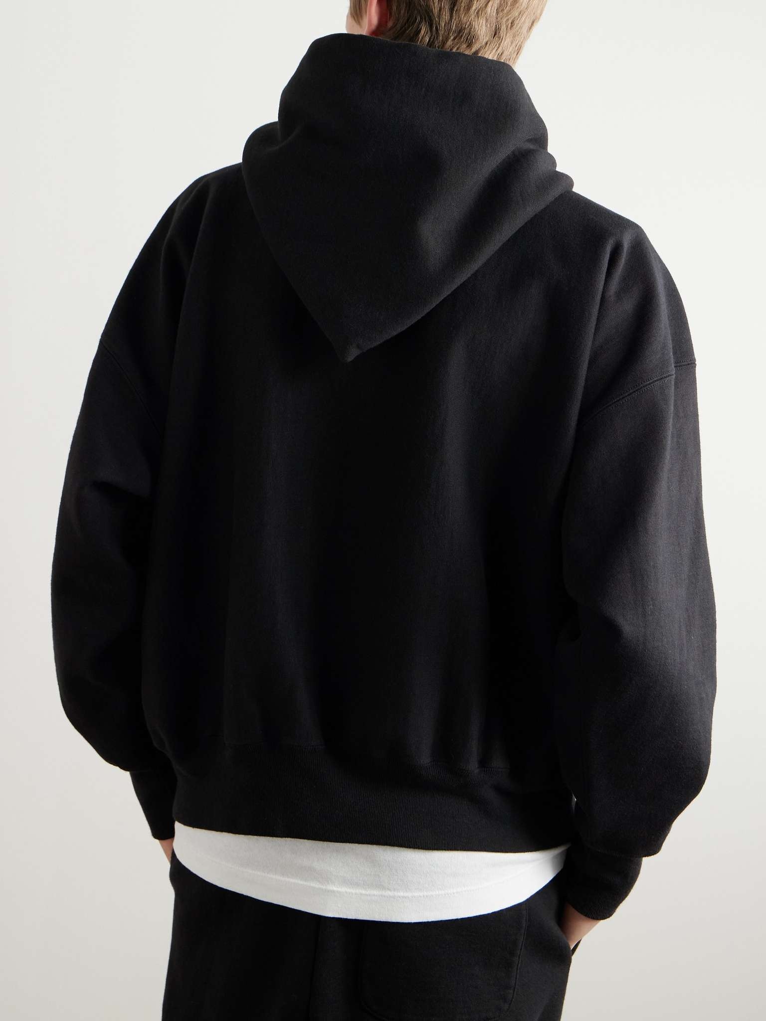 Logo-Print Cotton-Blend Jersey Hoodie - 3