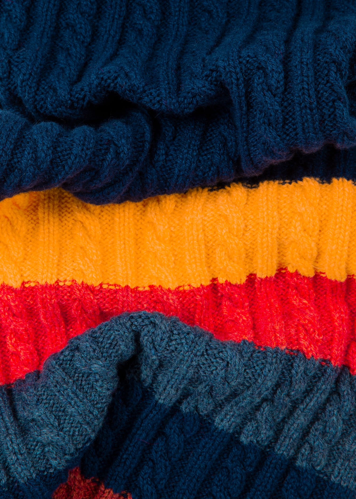 'Artist Stripe' Cable Knit Scarf - 4