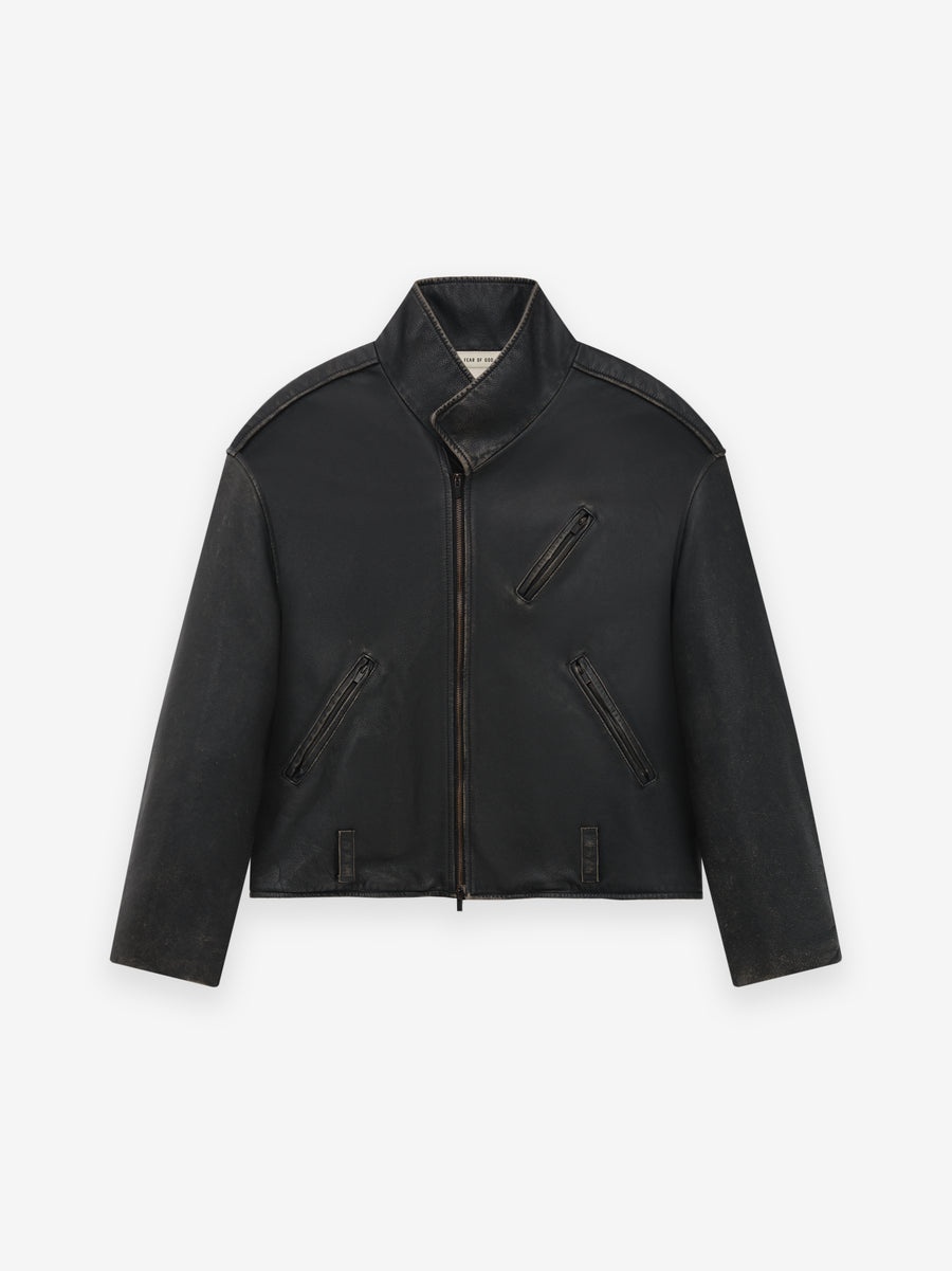 Vintage Leather Motorcycle Jacket - 1