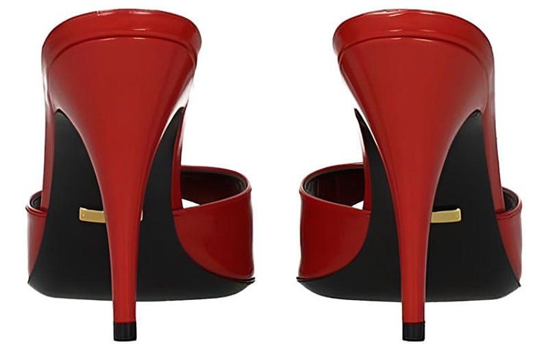 (WMNS) Gucci Slip On Stiletto Heeled Slides 'Red' 593389-CLG00-6634 5