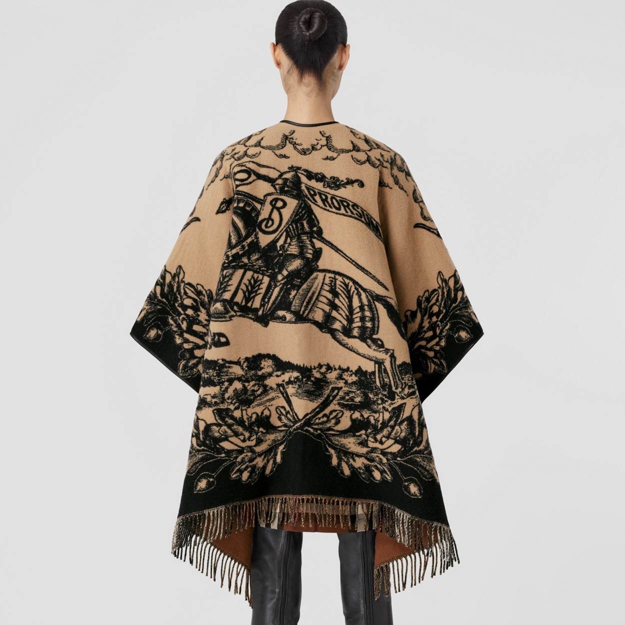 EKD Wool Jacquard Cape - 2